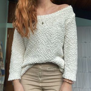 Rhapsody wide neck sweater